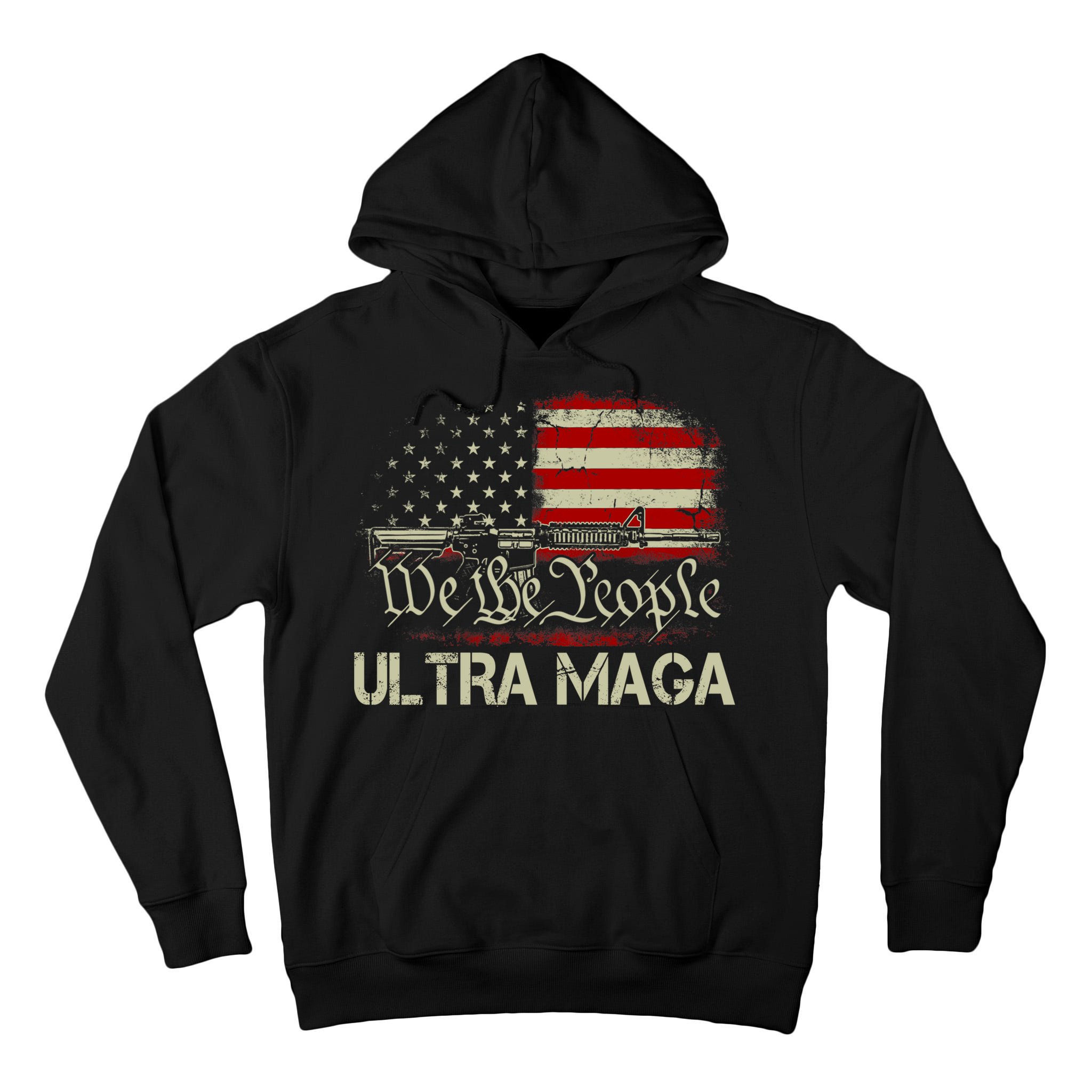 Ultra MAGA American Flag We The People 1776 Tall Hoodie
