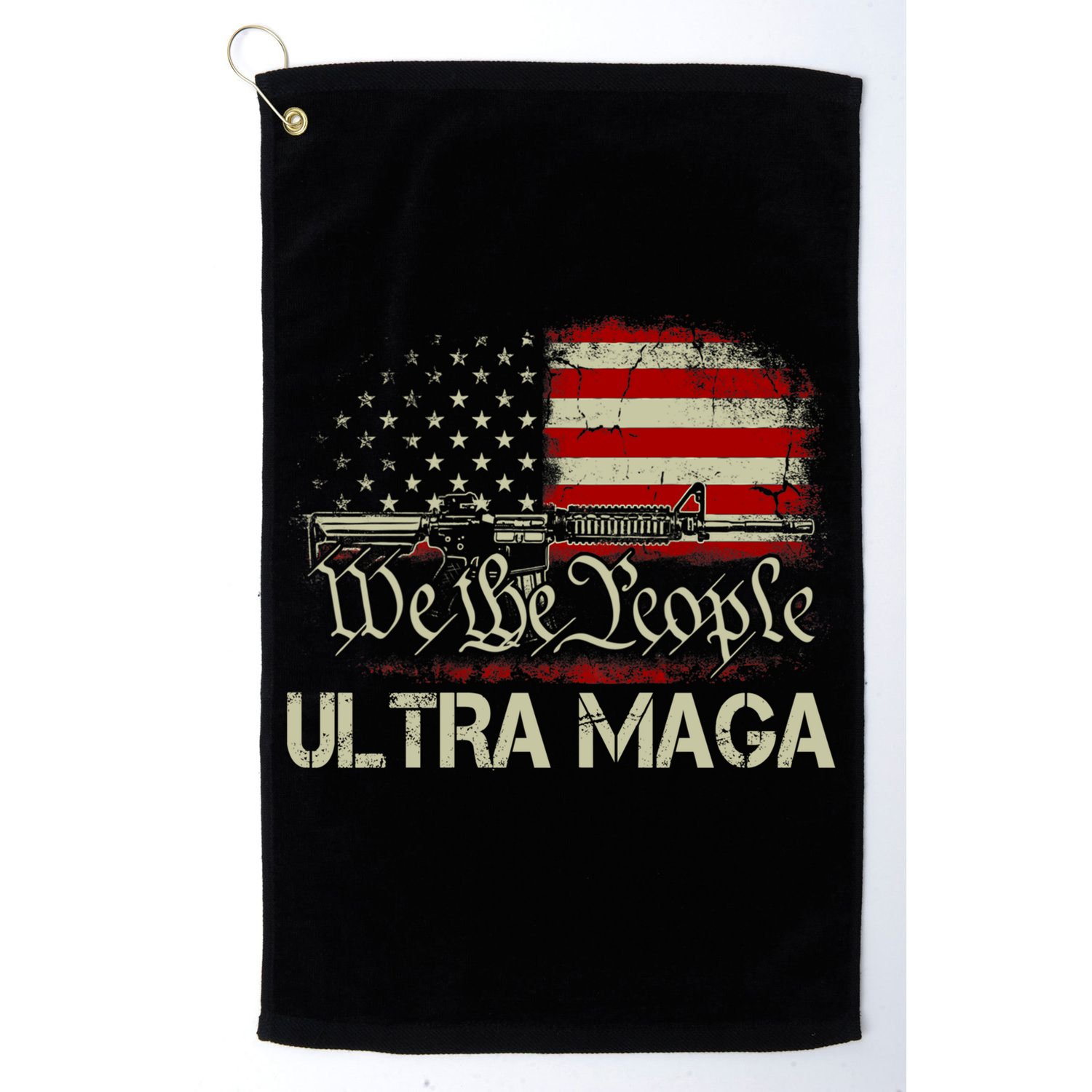 Ultra MAGA American Flag We The People 1776 Golf Towel