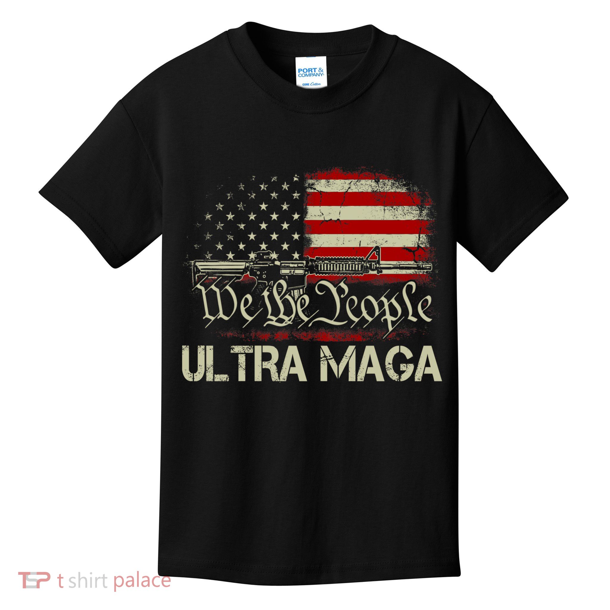 Ultra MAGA American Flag We The People 1776 Kids T-Shirt