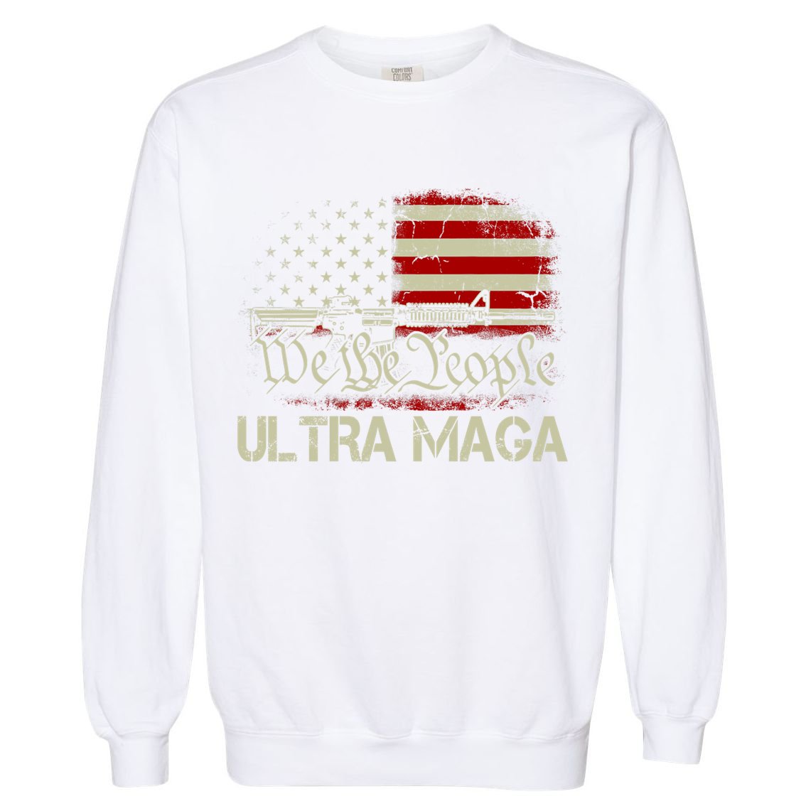 Ultra MAGA American Flag We The People 1776 Garment-Dyed Sweatshirt