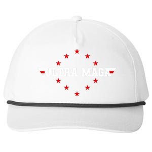 Ultra MAGA Anti Biden Parody Trump 2024 Snapback Five-Panel Rope Hat