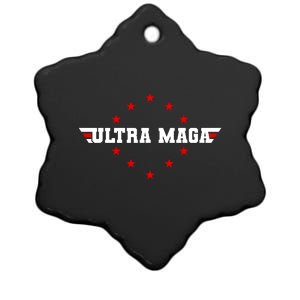 Ultra MAGA Anti Biden Parody Trump 2024 Ceramic Star Ornament