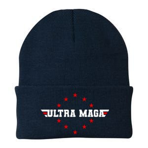 Ultra MAGA Anti Biden Parody Trump 2024 Knit Cap Winter Beanie