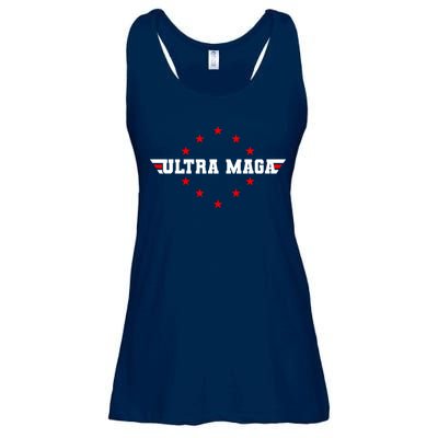 Ultra MAGA Anti Biden Parody Trump 2024 Ladies Essential Flowy Tank