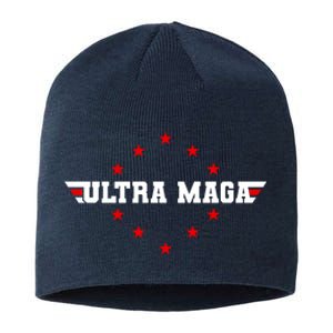 Ultra MAGA Anti Biden Parody Trump 2024 Sustainable Beanie