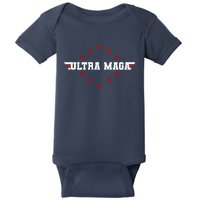 Ultra MAGA Anti Biden Parody Trump 2024 Baby Bodysuit