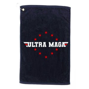 Ultra MAGA Anti Biden Parody Trump 2024 Platinum Collection Golf Towel