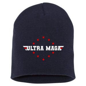 Ultra MAGA Anti Biden Parody Trump 2024 Short Acrylic Beanie