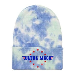 Ultra MAGA Anti Biden Parody Trump 2024 Tie Dye 12in Knit Beanie