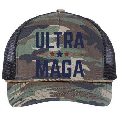 Ultra Maga And Proud Retro Rope Trucker Hat Cap