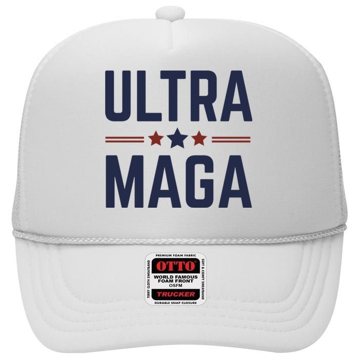 Ultra Maga And Proud High Crown Mesh Back Trucker Hat