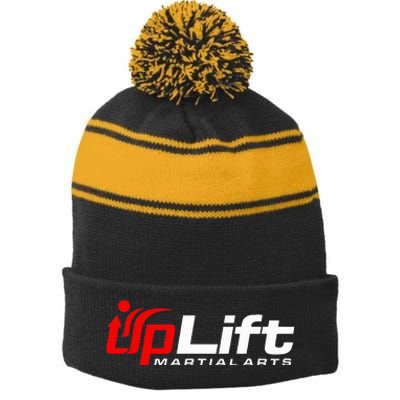 Uplift Martial Arts Stripe Pom Pom Beanie