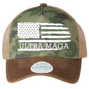 Ultra Maga American Flag Graphic Legacy Tie Dye Trucker Hat