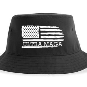 Ultra Maga American Flag Graphic Sustainable Bucket Hat