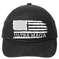 Ultra Maga American Flag Graphic 7-Panel Snapback Hat