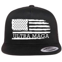 Ultra Maga American Flag Graphic Flat Bill Trucker Hat