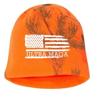 Ultra Maga American Flag Graphic Kati - Camo Knit Beanie