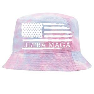 Ultra Maga American Flag Graphic Tie-Dyed Bucket Hat