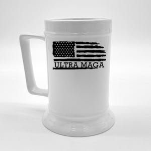 Ultra Maga American Flag Graphic Beer Stein