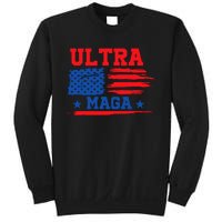 Ultra Maga American Flag Graphic Sweatshirt