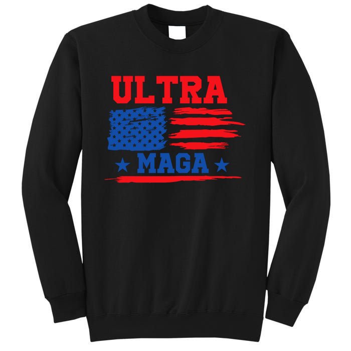 Ultra Maga American Flag Graphic Sweatshirt