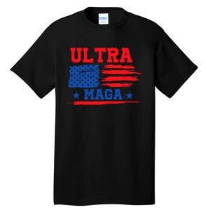 Ultra Maga American Flag Graphic Tall T-Shirt