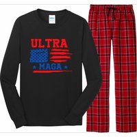 Ultra Maga American Flag Graphic Long Sleeve Pajama Set