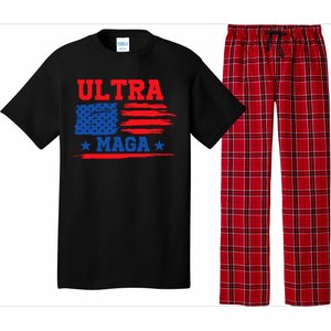 Ultra Maga American Flag Graphic Pajama Set