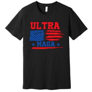 Ultra Maga American Flag Graphic Premium T-Shirt