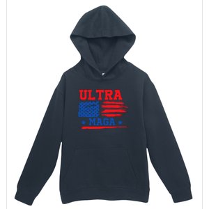 Ultra Maga American Flag Graphic Urban Pullover Hoodie