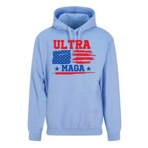 Ultra Maga American Flag Graphic Unisex Surf Hoodie