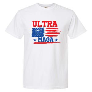 Ultra Maga American Flag Graphic Garment-Dyed Heavyweight T-Shirt