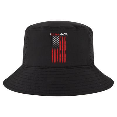 Ultra MAGA American Flag Ultra Maga Usa Flag Cool Comfort Performance Bucket Hat