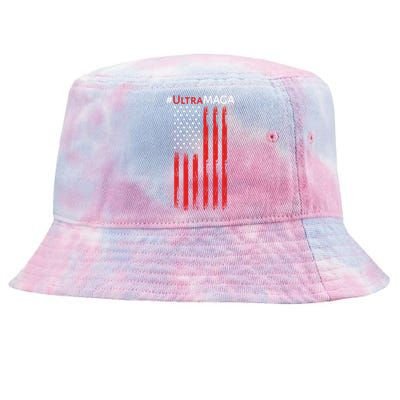 Ultra MAGA American Flag Ultra Maga Usa Flag Tie-Dyed Bucket Hat