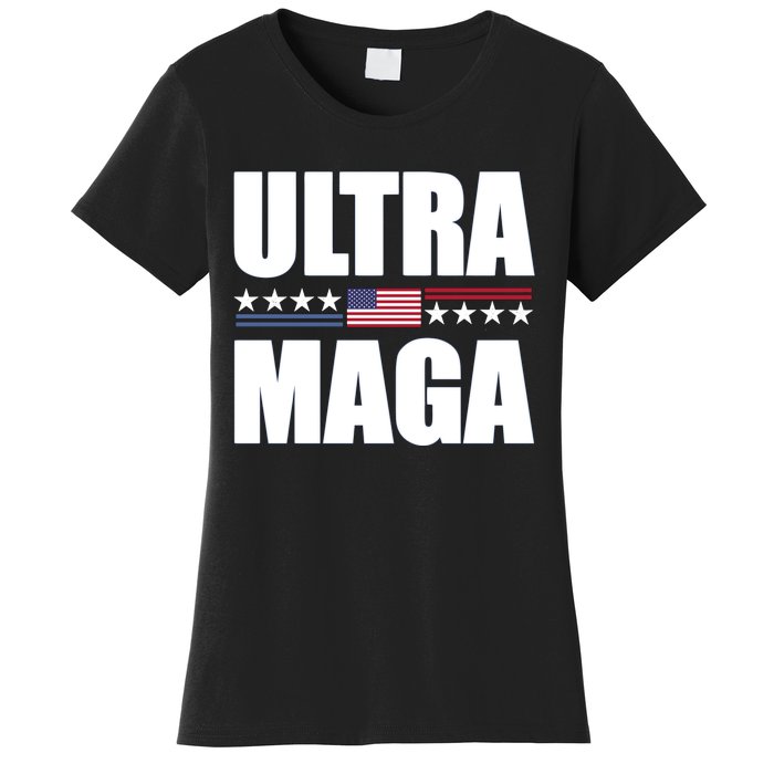 Ultra Maga American Flag Women's T-Shirt