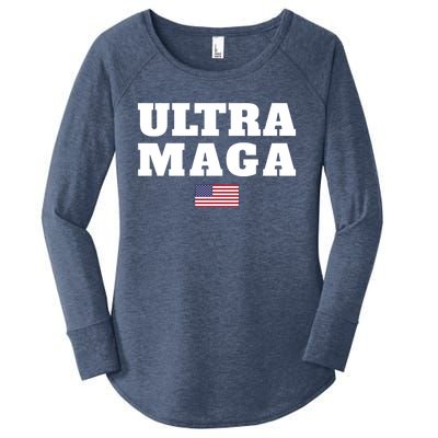 Ultra MAGA American Flag Women's Perfect Tri Tunic Long Sleeve Shirt