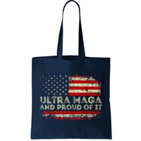 Ultra Mega And Proud Of It America Flag Design Tote Bag