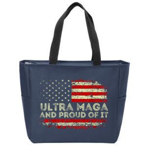 Ultra Mega And Proud Of It America Flag Design Zip Tote Bag