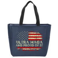 Ultra Mega And Proud Of It America Flag Design Zip Tote Bag