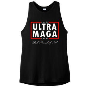 Ultra MAGA And Proud Of It Trump 2024 Anti Biden Ladies PosiCharge Tri-Blend Wicking Tank