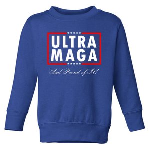 Ultra MAGA And Proud Of It Trump 2024 Anti Biden Toddler Sweatshirt