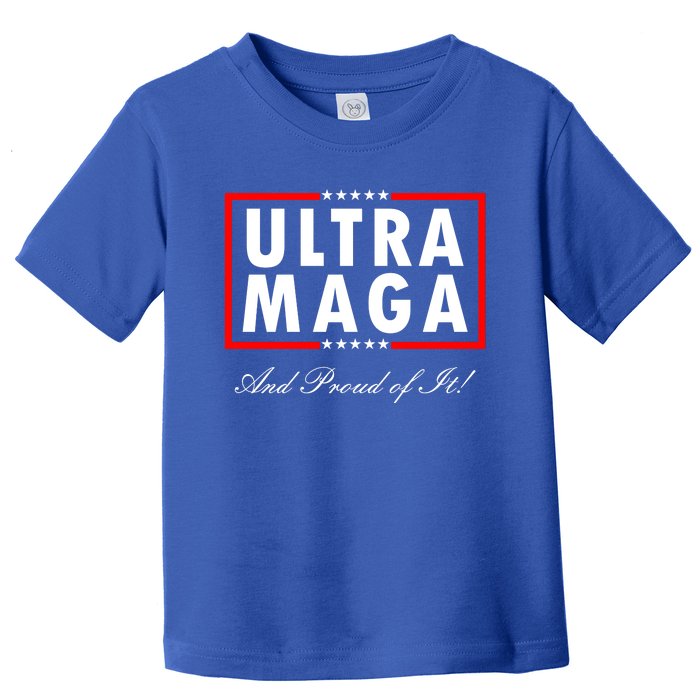 Ultra MAGA And Proud Of It Trump 2024 Anti Biden Toddler T-Shirt