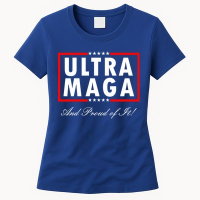 Ultra MAGA And Proud Of It Trump 2024 Anti Biden Womens T-Shirt