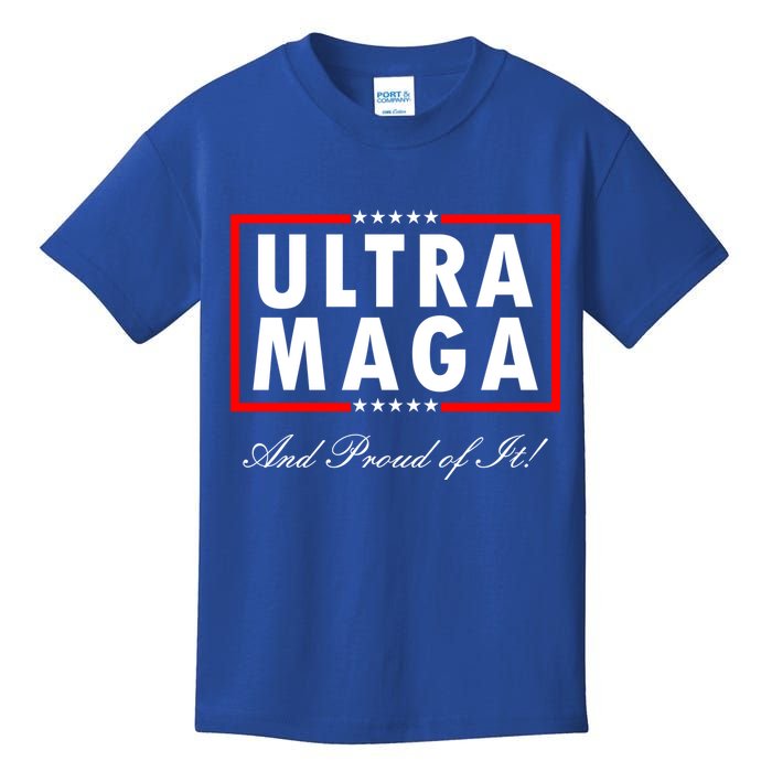 Ultra MAGA And Proud Of It Trump 2024 Anti Biden Kids T-Shirt