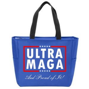 Ultra MAGA And Proud Of It Trump 2024 Anti Biden Zip Tote Bag