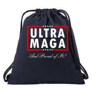 Ultra MAGA And Proud Of It Trump 2024 Anti Biden Drawstring Bag