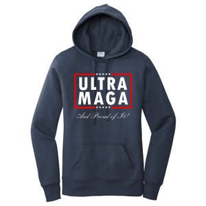 Ultra MAGA And Proud Of It Trump 2024 Anti Biden Women's Pullover Hoodie