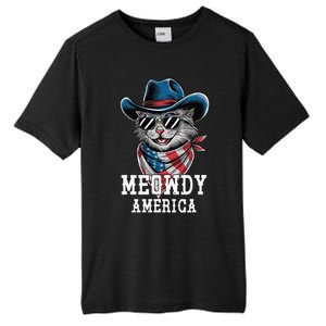 Usa Meowdy America Cat 4th Of July Funny Patriotic Tall Fusion ChromaSoft Performance T-Shirt