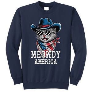 Usa Meowdy America Cat 4th Of July Funny Patriotic Sweatshirt