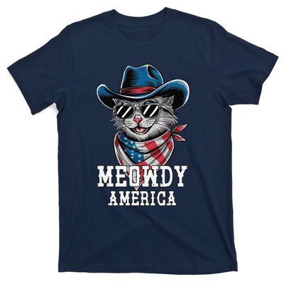 Usa Meowdy America Cat 4th Of July Funny Patriotic T-Shirt